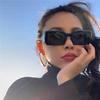 Retro Tortoise Shell Rectangle Sunglasses, Y2K Fashion UV Protection Shades for Women, Trendy Street Style Sun Glasses