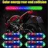 4Pcs Solar Powered Solar Vehicle Strobe Light Electric Vehicle Led Rear Light Vehicle Warning