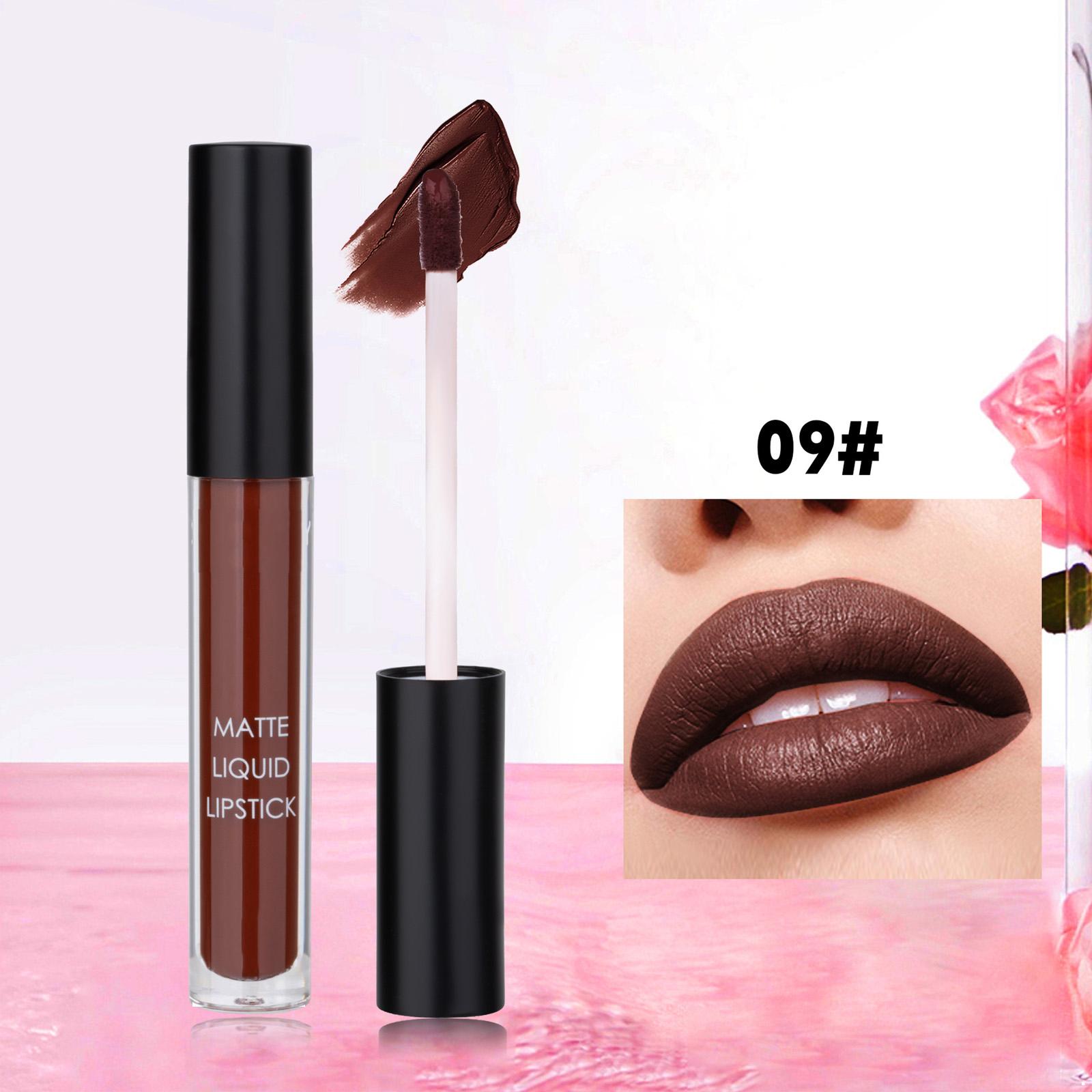 

1Pc Non-sticky Lip Gloss, Transfer-resistant Matte Liquid Lipstick, Comfortable Easy-to-color Longwear for Women One Size