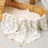 Elinfant Crepe Cloth Muslin Swaddle Blankets 100% Cotton Newborn Swaddle Wrap Soft Cozy Bath Towel Swaddle Blankets
