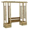 Pergola de jardin - vidaXL - 318565 - Bois de pin massif - Banc inclus - Jardinières intégrées