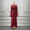 Loriya LR363 Plus Size Solid Color Long Robe Dress for Middle East & Turkey