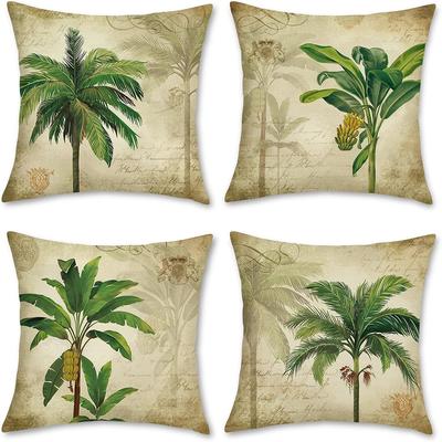 Retro Coconut Grove, tropischer Stil - Kissenbezug für Schlafzimmer und Sofa mit Reißverschluss