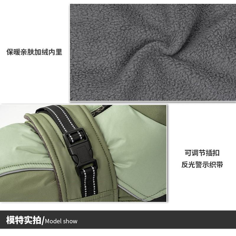 Warm Winter Dog Coat With Fleece Lining Windproof High Neck Collar Pet Jacket Small To Large Breeds