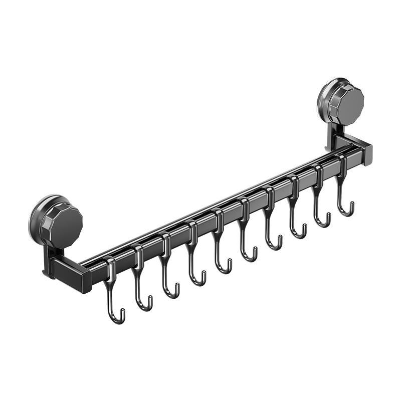 Punch-Free Suction Cup Kitchen Hook and Storage Rack for Utensils