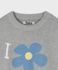 FALLETT Drawing Flower Knit Melange Gray