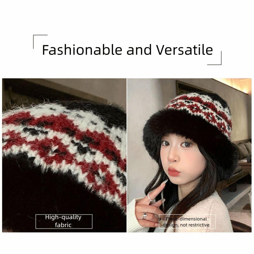 Windproof Fisherman Hat Thickened Ear Protection Cap Versatile Bucket Cap  Winter
