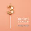 Gold and Silver Number Candles for Birthday Cakes - Pink Exquisite Design