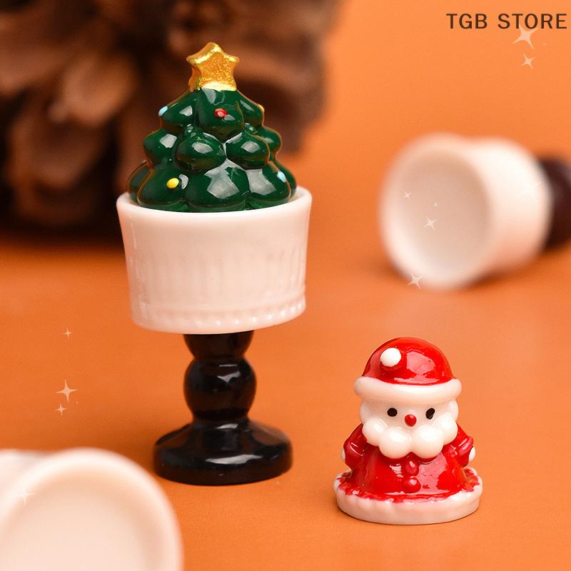 10Pcs Dollhouse Miniaturas Christmas Decor Ice Cream Cup Play Doll House Accessories Toy Pretend Play Toy