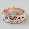 14K Rose Gold Plated Simple Flower Ring - Elegant Jewelry Birthday Gift for Women