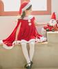 Cnstone Christmas Santa Claus Outfit Set for Costume for Events 3-Piece Girls, Dress, Kids' (Red, 110cm/M)