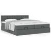 Maison Exclusive - Cadre de lit ottoman avec matelas gris foncé 200x200cm tissu