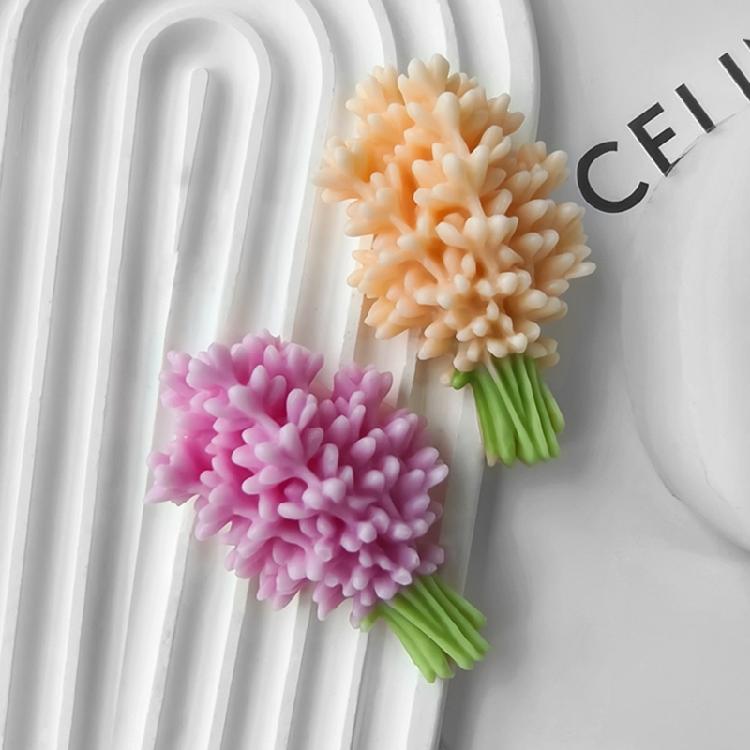 Lavender Scented Ornament Crafting Mold Sturdy Silicone Lavender Scented Hanging Mold for Office and Car Decoration