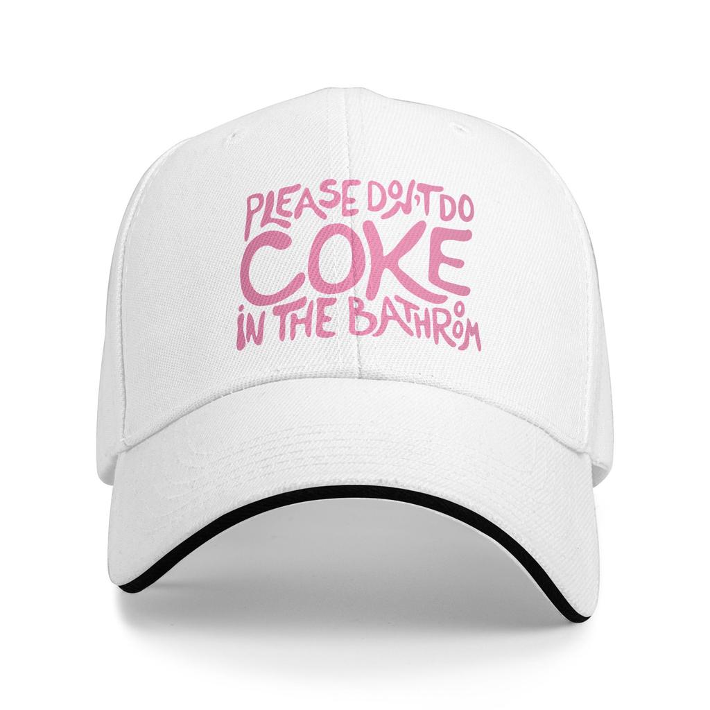 Custom Punk Please Dont Do Coke In The Bathroom Baseball Cap Adjustable Funny Ironic Quote Dad Hat Sun Protection Snapback Caps