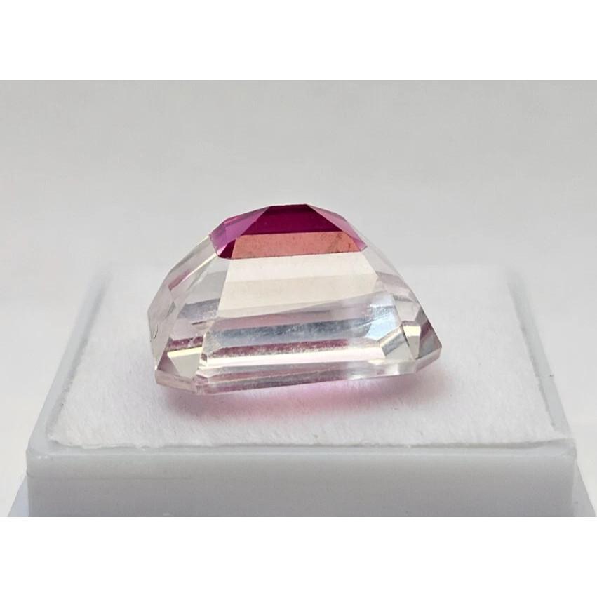 Emerald Cut Natural Pitambari Sapphire Bi-Color 16+ Ct Fabulous Gemstone