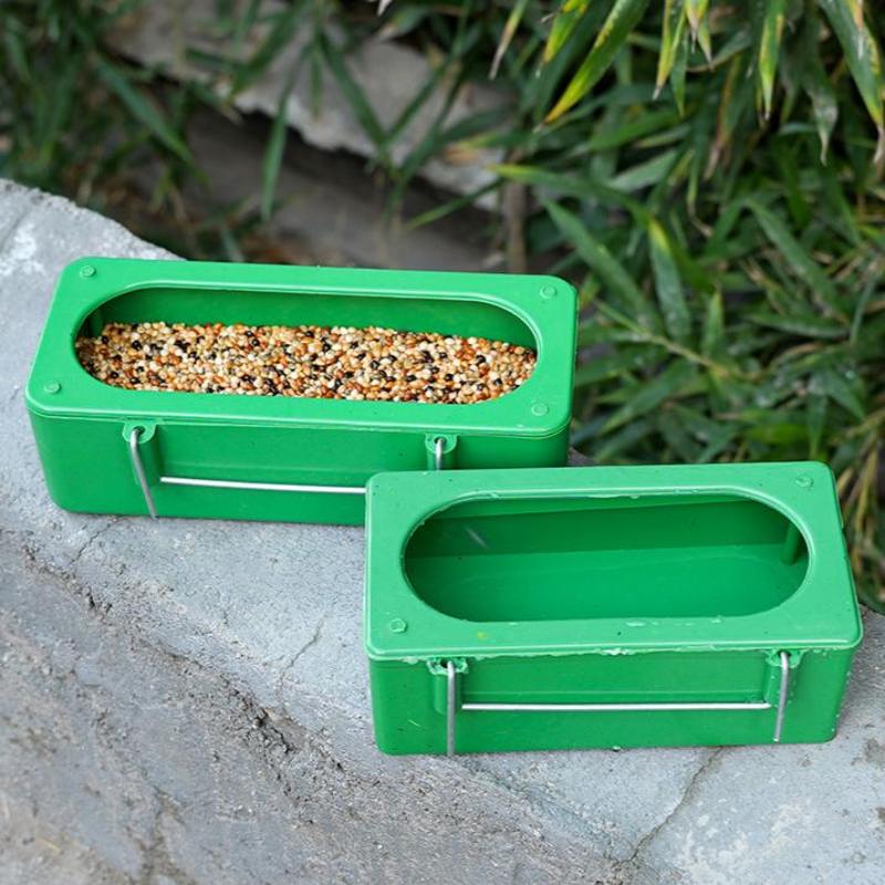 Hanging Parrot Pigeon Feeder Prevent Scattering Bird Feeding Bowl Feeding Trough Parakeets Bird Cage Accessories Bird Supplies onesize