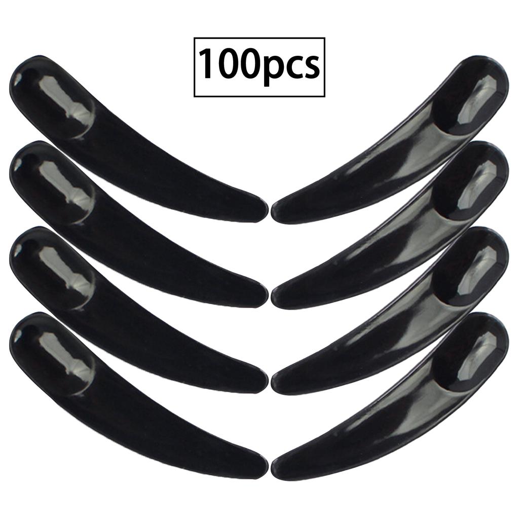 100 Pcs Curved Facial Mask Spoon Crescent Shape Tool for Skincare Eye Cream Application Easy to Clean Reusable Hygienic Beauty Essential