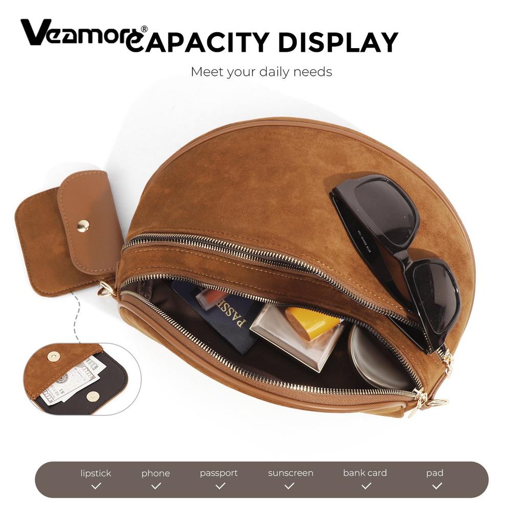 Women Adjustable Strap Crossbody Bag Vintage Shell Waist Bag Casual Daily Shoulder Purse