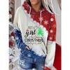 Autumn and Winter New Women's Clothing Christmas 3D Printing Hooded Pullover Long-sleeved Sweater Casual Fashion