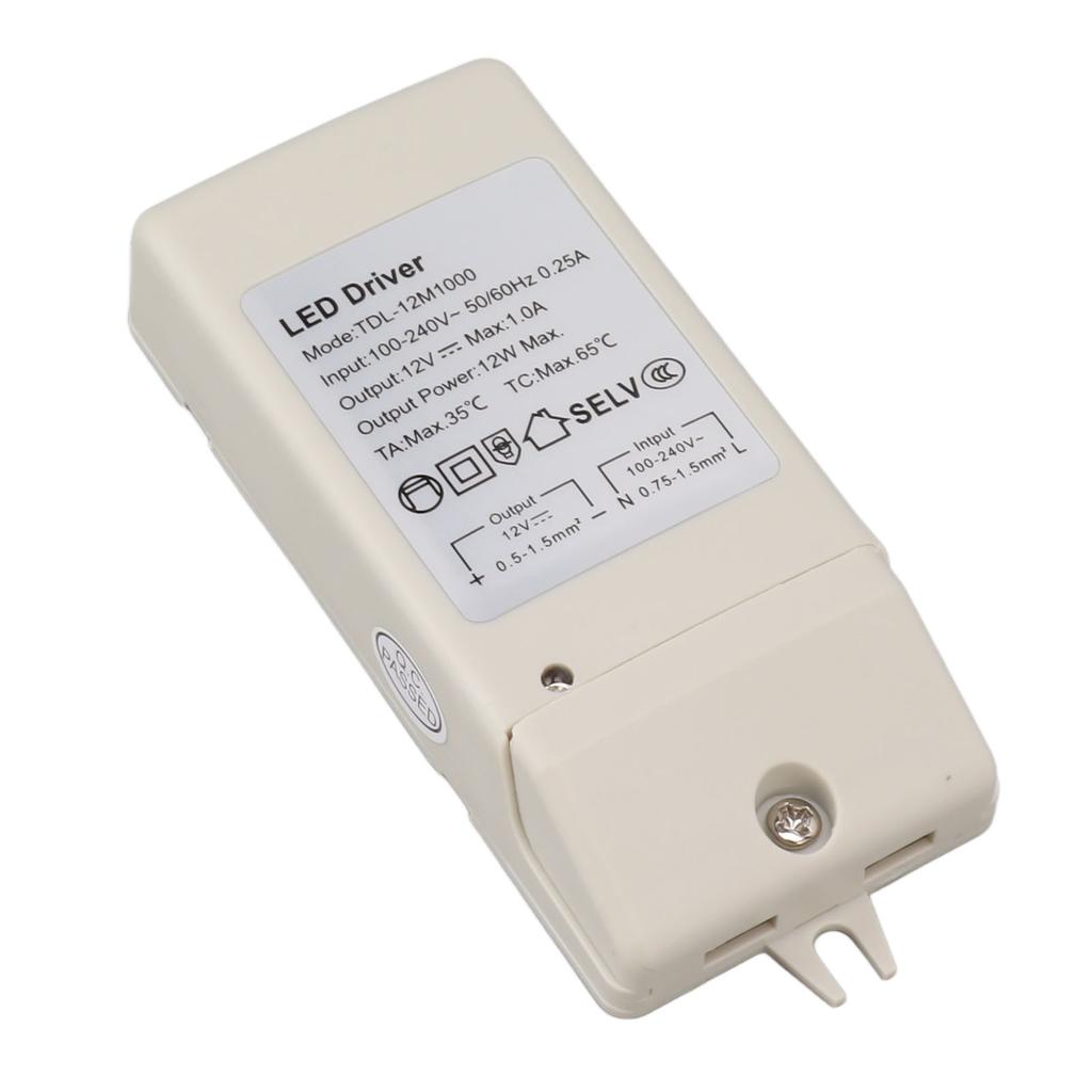 12W DC 12V 1A LED Driver LED Constant Current Drive Power Supply for LED Strip Light AC 100?240V