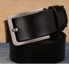 Men's Belt, PU Leather (Synthetic Leather), BusinessCasual, Large Size, Adjustable, 125cm, Pin Included, Simple Design (Black)