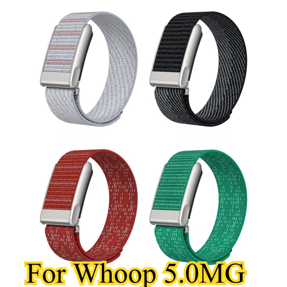 Luxury Nylon Watch Strap, Breathable Sports Wristband Replacement for Whoop 5.0, 5.0MG, One Peak Life ECG Bracelet