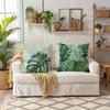 Tropical Vibe Leafy Pillow CoversLiving Room Sofa Cushion Cover, Soft and Comfortable, Bedroom Room Decoration
