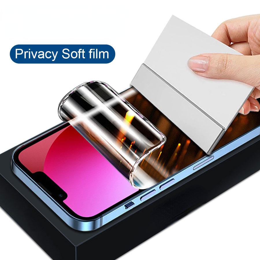 For iPhone 18 17 16 15 14 13 12 Mini 11 Pro Max X XR XS Max 6 6s 7 8 Plus SE 2020 Privacy Screen Protector Soft Hydrogel Film