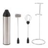 Handheld Milk Frother Lightweight Stainless Steel ABS Electric Whisk with 2 Mixing Head