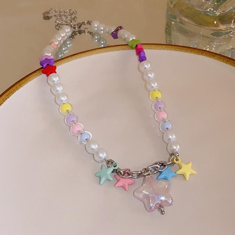 Bohemian Beaded Bracelet Summer Five-Pointed Star Necklace Hawaii Beach Necklace Jewelry Suitable for Ladies and Girls