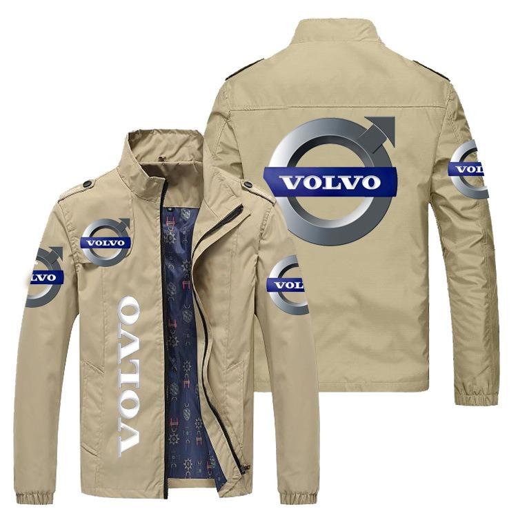nwvfk6 Enjoliveurs 2026 Printemps et Automne Pour Volvo Rdesign XC60 XC90 V40Carte Logo Veste Pilote à Fermeture Éclair Sportive Décontractée Randonnée Extérieure Wa XL kaki