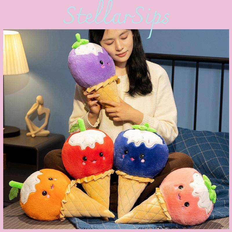 Cream Fruit Ice Stuffed Toy Children Performance Prop Throw Pillow Dolls Gifts