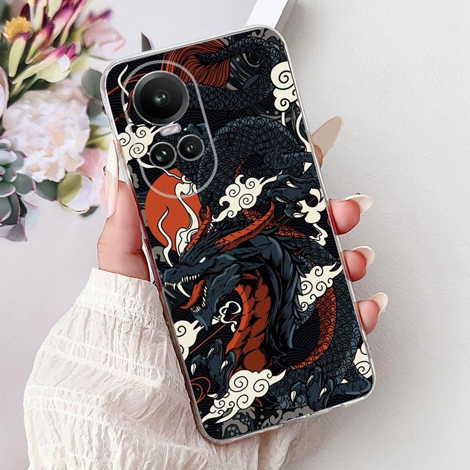 For Oppo Reno 10 5G Case CPH2531 Luxury Fashion Painted Cover Soft Slim Phone Case For Oppo Reno 10 Pro Plus Reno10 Pro+ 5G Bags