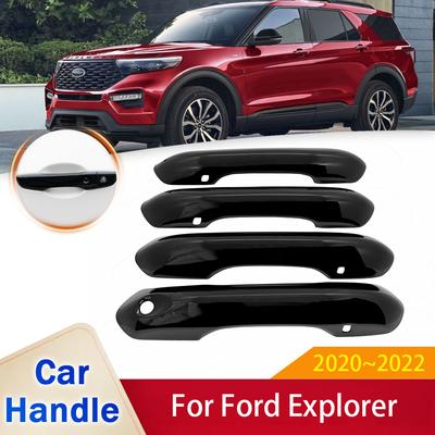 Pro Ford Explorer MK6 U625 2022 Lesklá černá Carbon Fiber Nálepka Kryt dveří Obložení Vnější styl auta
