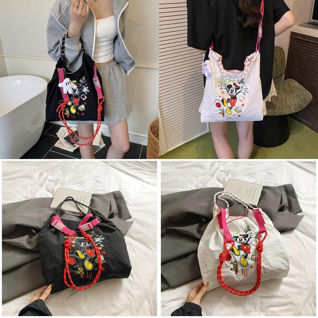 Girl Cartoon Mickey Mouse Backpack With Polyester Material For School And Outings