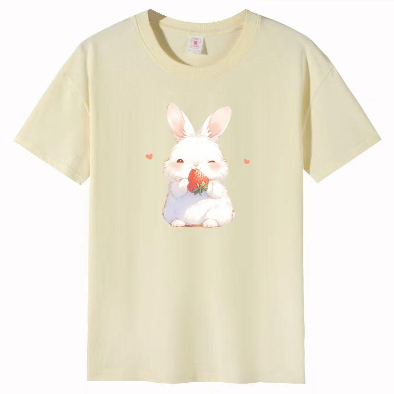 Summer New Short-sleeved T-shirt Female Cotton Loose Korean Cartoon Printing Half-sleeved Blouse