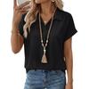 Women Blouses Spring Summer Tops For Women Short Sleeve V Neck Casual Work Tops