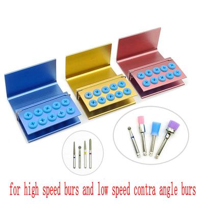 10-Loch-Dental-Bohrer-Halter-Blocketui für Hochgeschwindigkeits-Bohrer und langsame Bohrer. Dentaler autoklavierbarer Bohrer-Halter