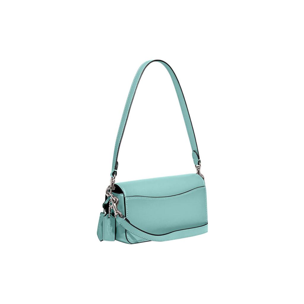 New COACH Cow Leather Baguette Bag Handbag, Shoulder Bag Women's Light Blue CE331-LHVSE