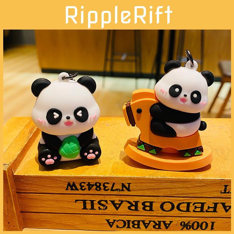 Adorable Cartoon Panda Keychain Cute Silicone Key Ring Perfect Gift For Couples And Friends