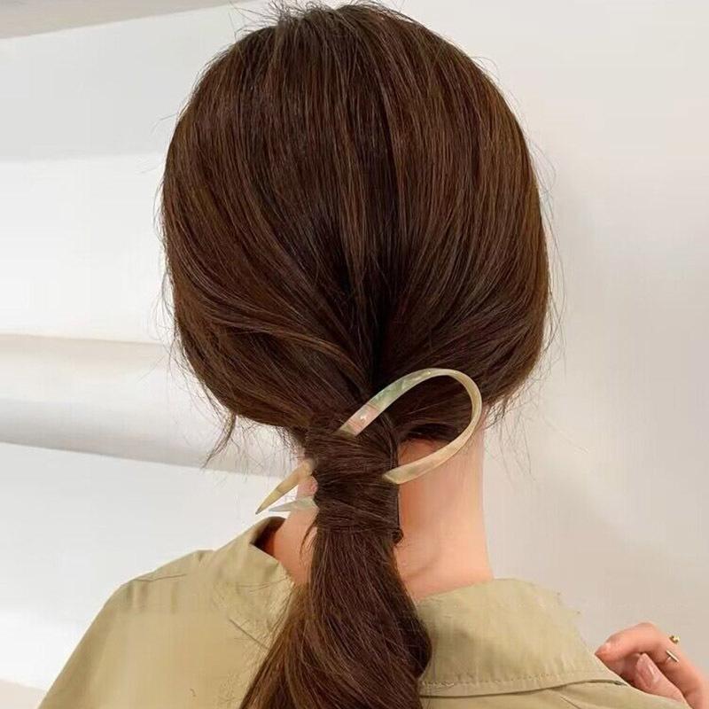 2023 Ny vintage U-formede hårnåler Utsøkt acetat hårklemme Mote gjør-det-selv-hårgrep Barrettes For kvinner Hårtilbehør Hodeplagg