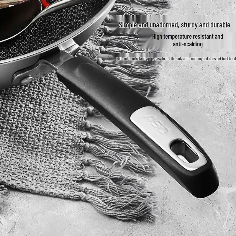 ASD 304 Stainless Steel Honeycomb Non-stick Wok