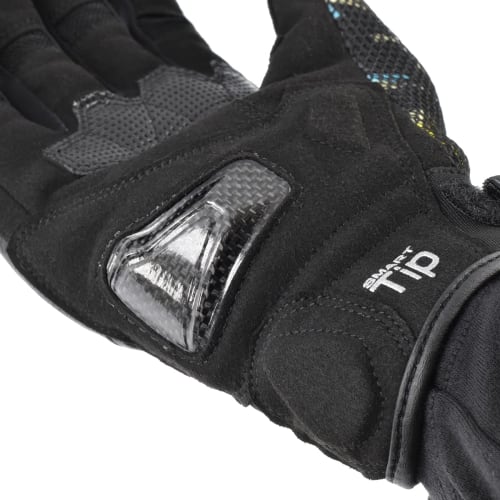 Komine GK-215 Protective 3D Mesh Gloves for Motorcycles Blue Yellow Camo XL