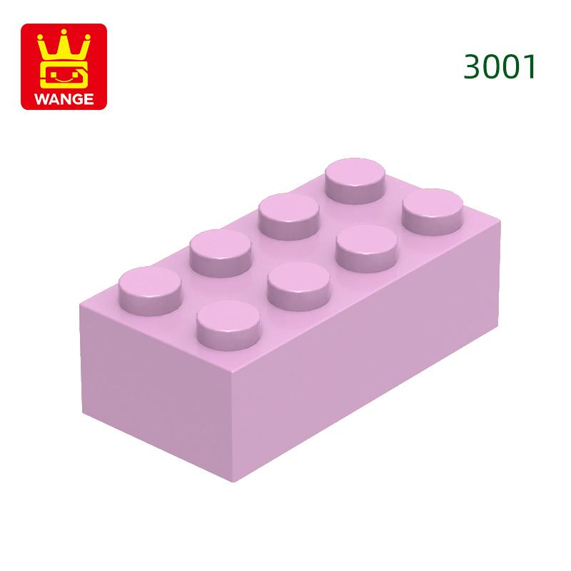 Non-Toxic 40Pcs/Lot 3001 2X4 High 8-Hole Building Block Moc Colorful Parts Compatible With Brick Diy Children Toy Assembly Gift Box