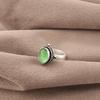 Green Cat's Eye Gemstone Ring, 925 Solid Sterling Silver Jewelry, Handmade Spiritual Ring For Wedding Gift