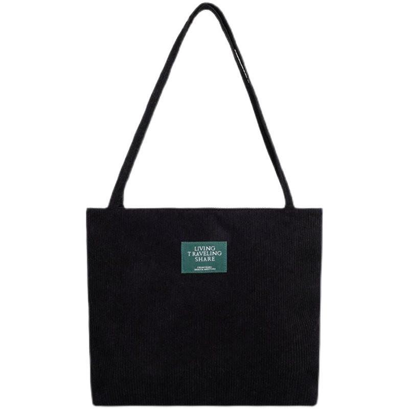 Stylish Corduroy Large Capacity Shoulder Bag For Women Perfect For School And Daily Use