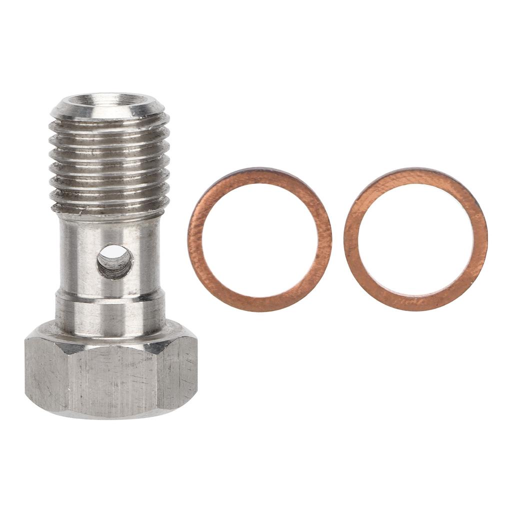 7 16inx20 UNF Banjo Bolt Stainless Steel 25mm Long Brake Fitting Adapter with 2pcs Washers
