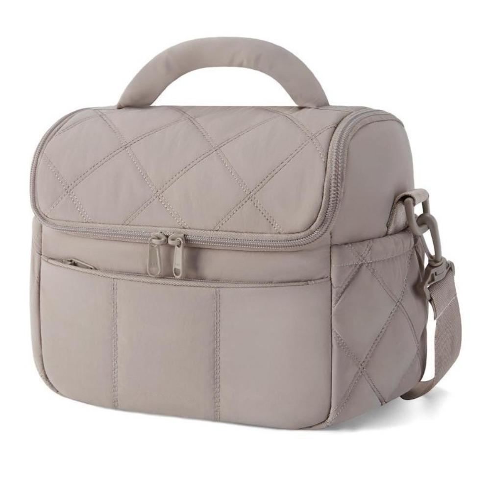 Quilted Puffer Insulated Lunch Bag Soft Cooler Thermal Bag Multi-functional Lunch Tote  Work