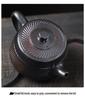 Purple Clay Kung Fu Teapot Set: Includes One Teapot, Six Cups, and Tray - Luxurious Retro Design for Home Tea Brewing