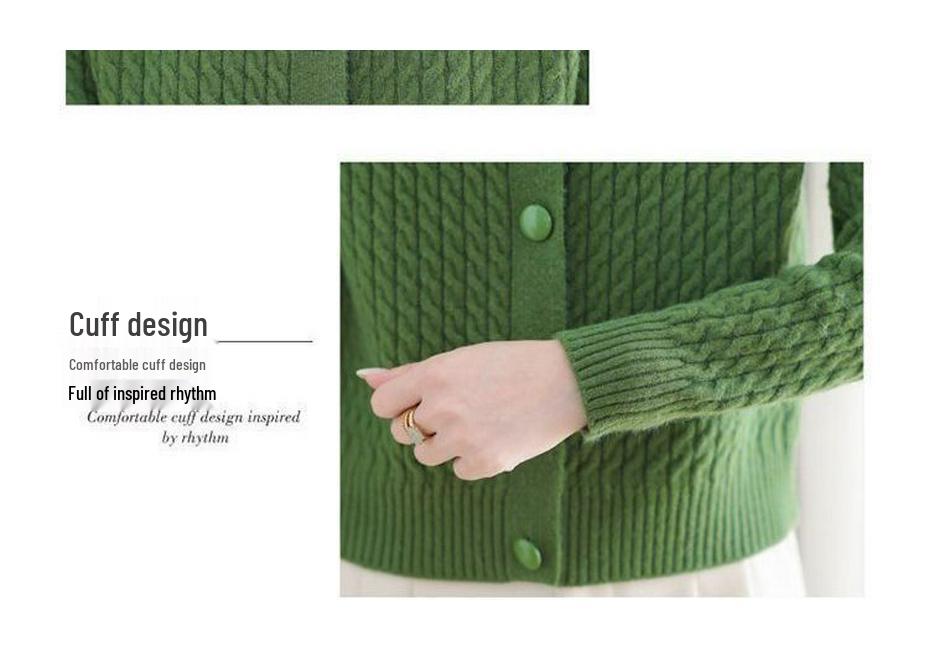 Damen Trendy Rundhals Langarm Strick Cardigan Pullover - Locker & Schlankmachend Petite Oberbekleidung